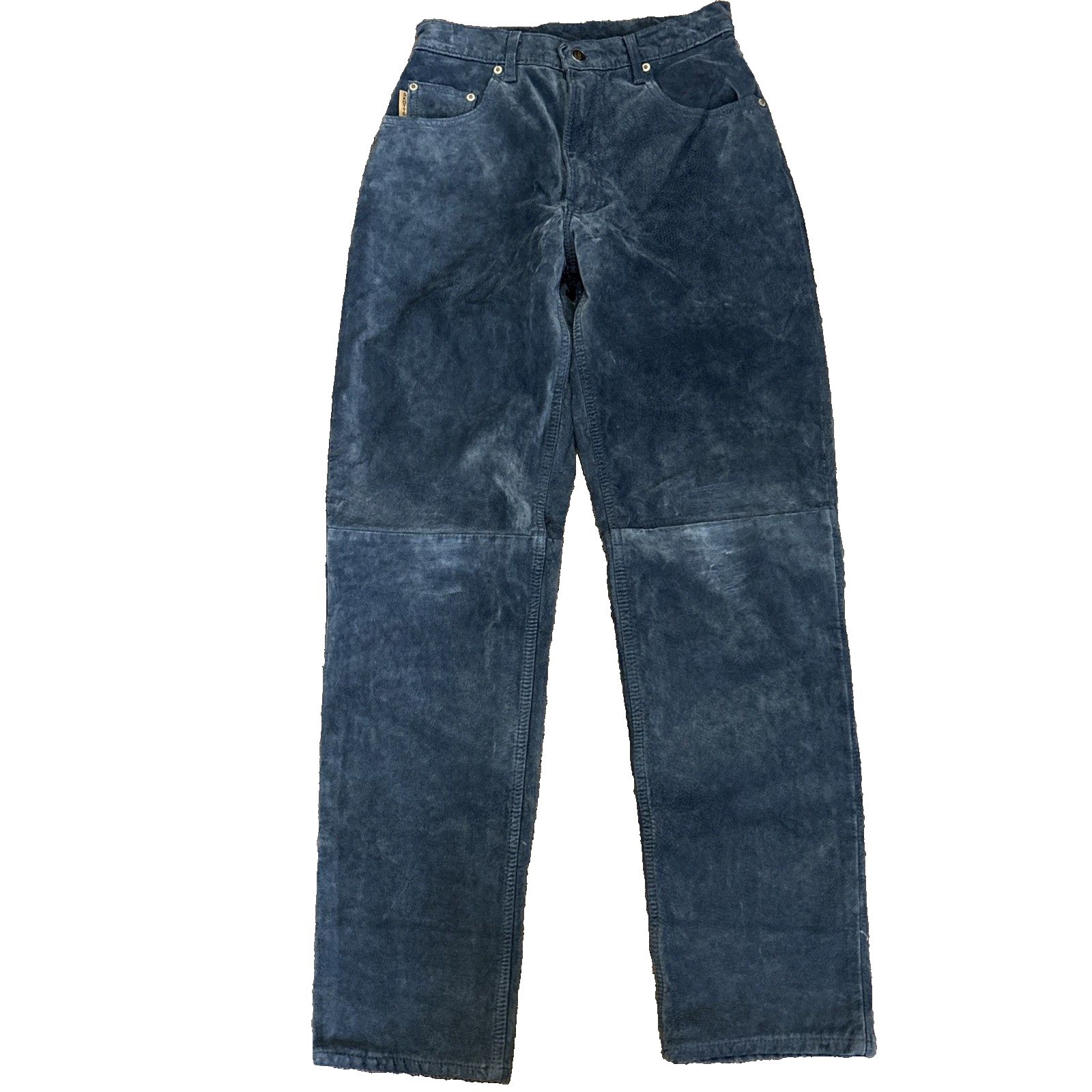 Skotts 6/28 Suede 100% Leather Pants Washable Cotton Lined Blue Made In Canada